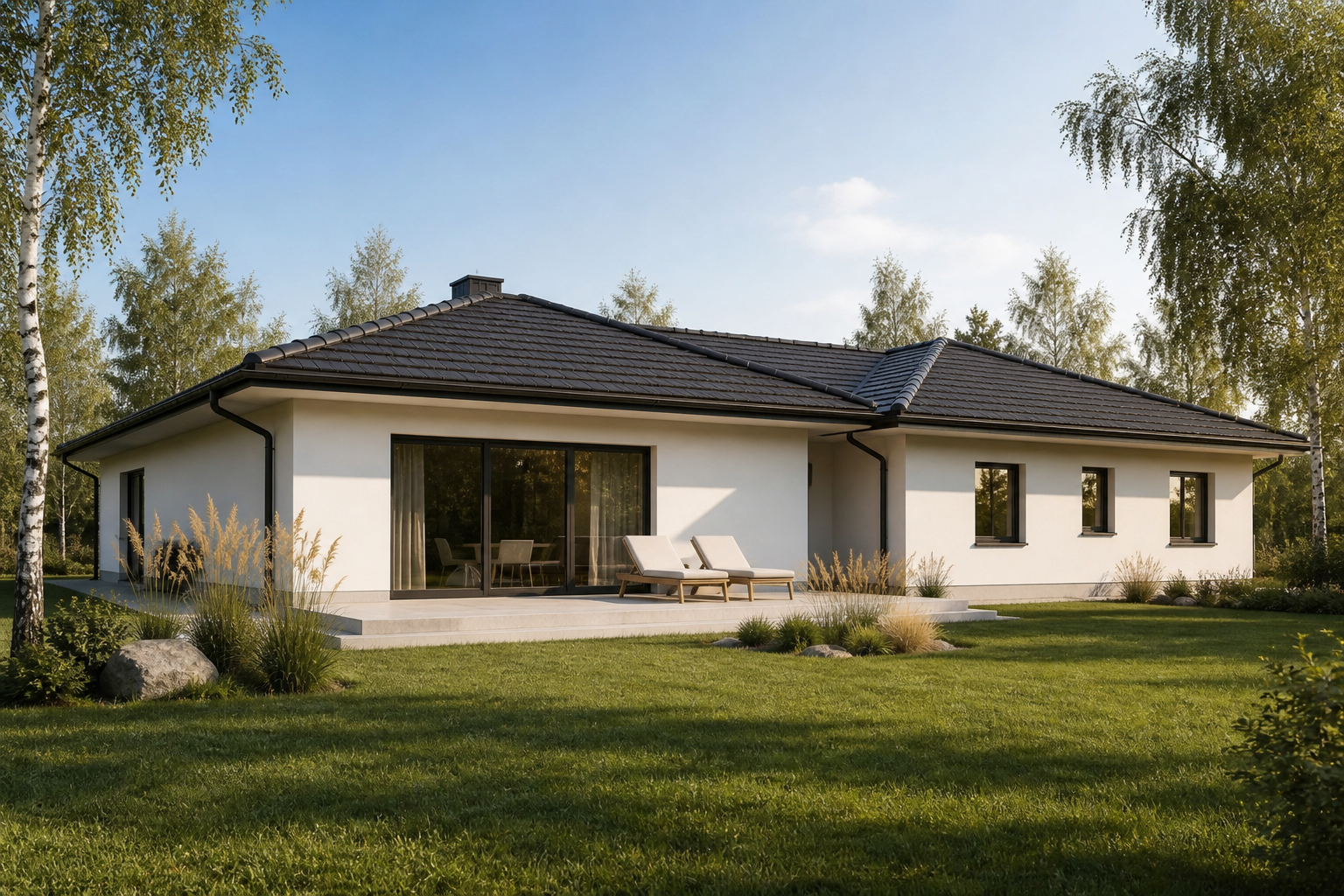 Vera · en L, quatre chambres, garage double